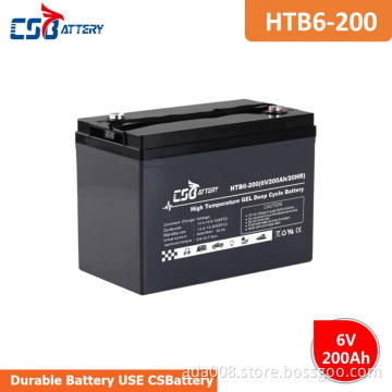 CSBattery 6V200Ah High Temperature Long Life Deep Cycle GEL Battery